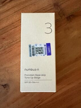 🔥 K-Beauty NWT Numbuzin No.3 Porcelain Base-skip Tone Up Beige SPF 50+